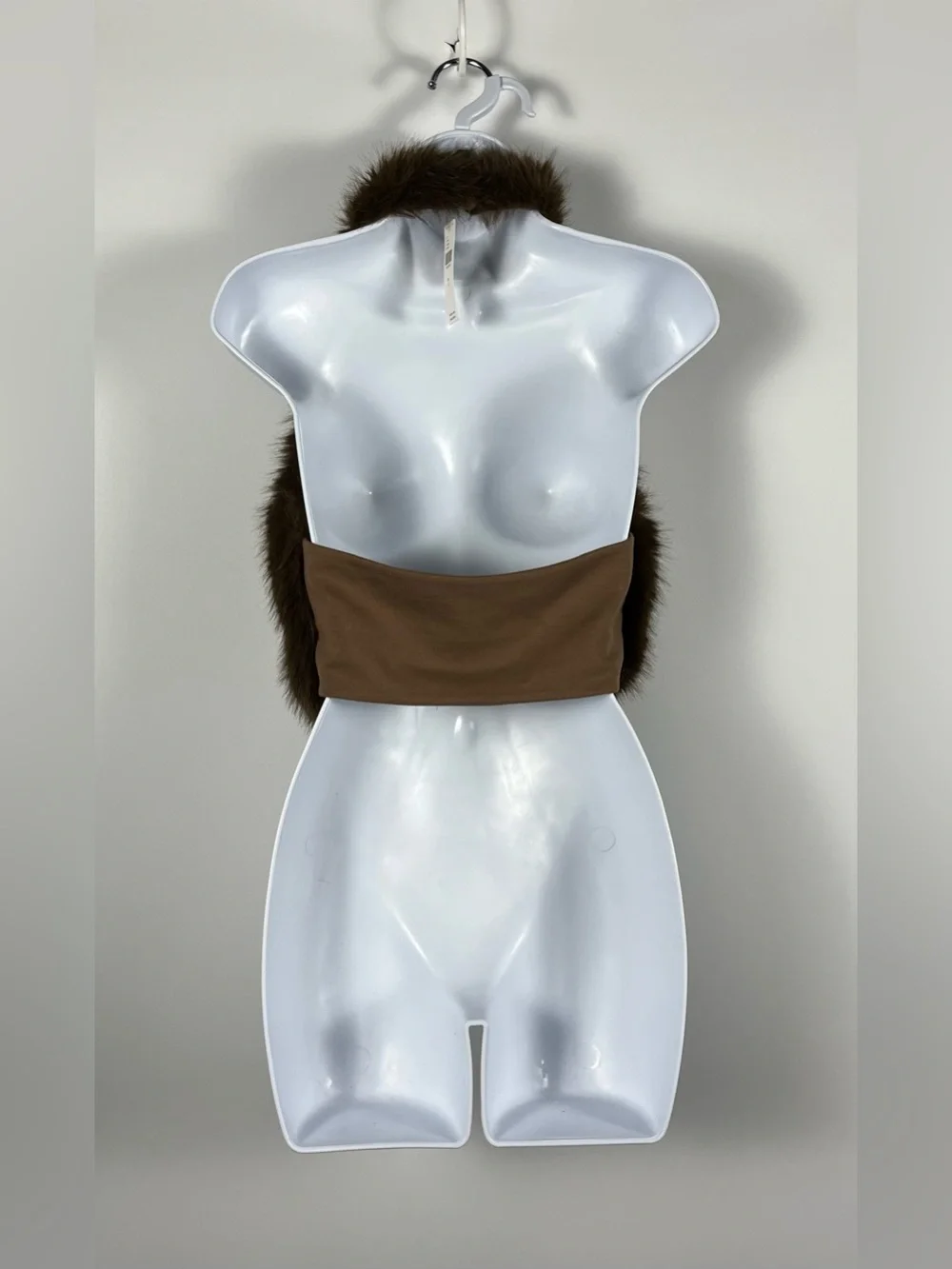 Bardot Julietta Faux Fur Top in Chocolate Size 4